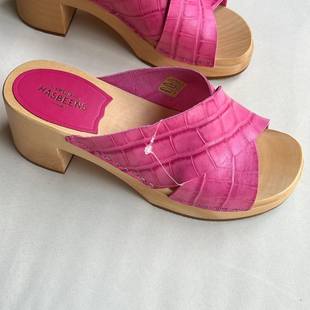 Swedish Hasbeens Fuchsia Mules - Picture 9 of 16